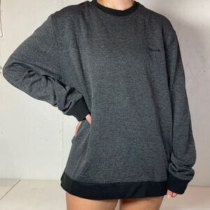 Monochromatic Gray + Black Calvin Klein Logo Crewneck Sweatshirt